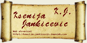 Ksenija Jankićević vizit kartica